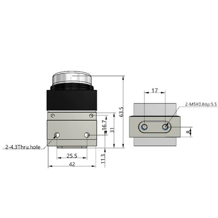 Airtac CM3PF-05: Manual Valve. 3 Way - CM3PF05B