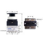 Airtac CM3PM-05: Manual Valve. 3 Way - CM3PM05B