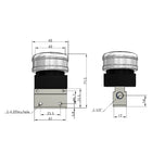Airtac CM3PMS-06: Manual Valve. 3 Way - CM3PMS06B