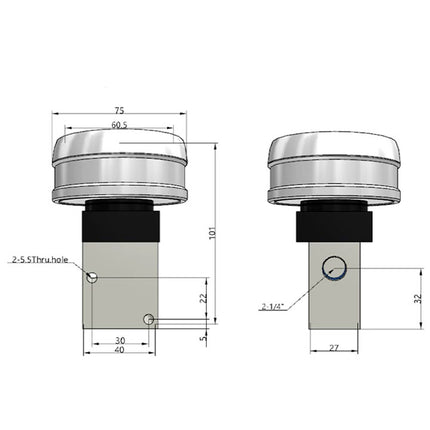 Airtac CM3PMX-08: Manual Valve. 3 Way - CM3PMX08BT