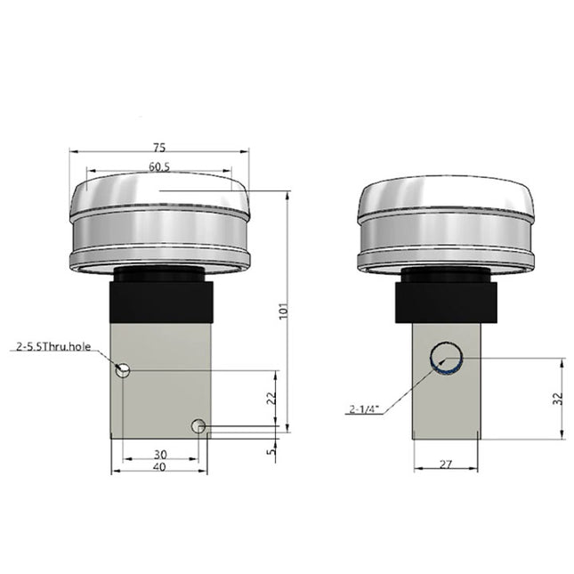 Airtac CM3PMX-08: Manual Valve. 3 Way - CM3PMX08B