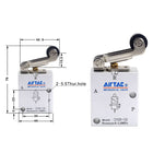 Airtac CM3R-08: Manual Valve. 3 Way - CM3R08G