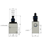 Airtac CM3V-08: Manual Valve. 3 Way - CM3V08T
