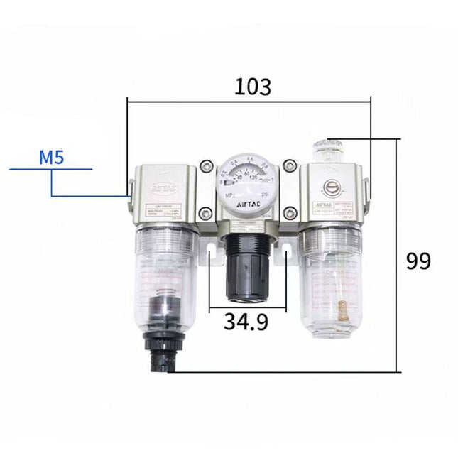 Airtac  GAC100 Series Triple-Air Treatment Element  - GAC100M5S