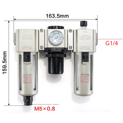 Airtac GAC200: Filter Regulator Lubricator - GAC20008ASG
