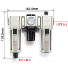 Airtac GAC200: Filter Regulator Lubricator - GAC20008ST