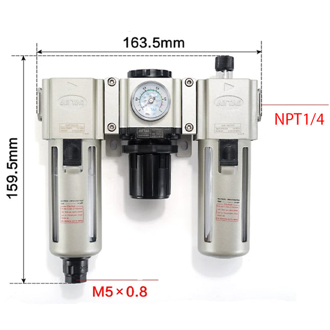 Airtac GAC200: Filter Regulator Lubricator - GAC20008ST