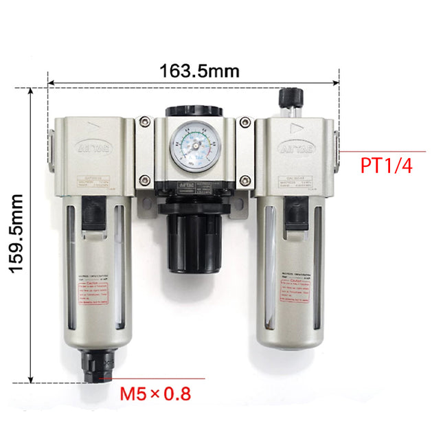 Airtac GAC200: Filter Regulator Lubricator - GAC20008S