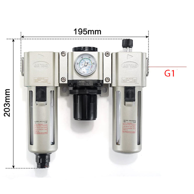 Airtac GAC300: Filter Regulator Lubricator - GAC30008ASG