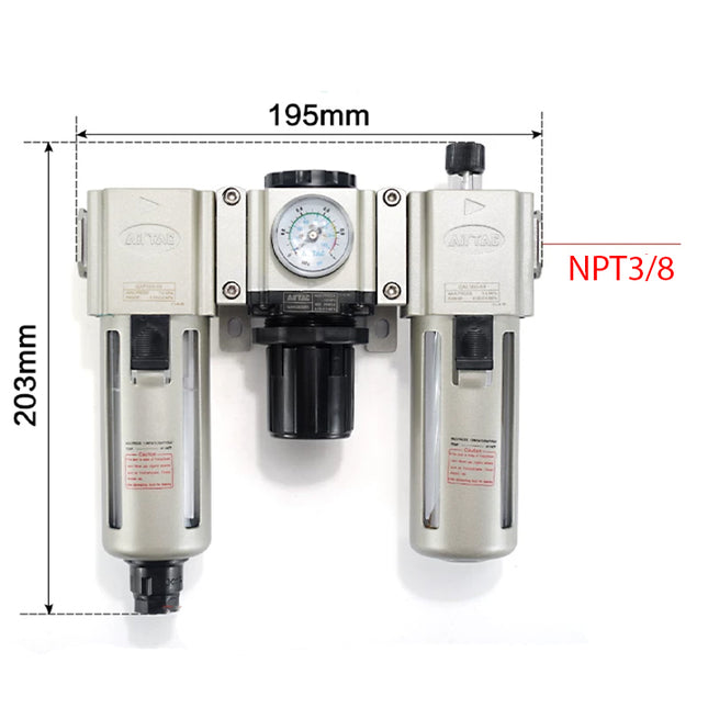 Airtac GAC300: Filter Regulator Lubricator - GAC30010AST