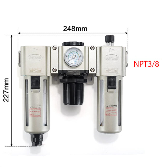 Airtac GAC400: Filter Regulator Lubricator - GAC40010AST