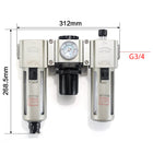 Airtac GAC600: Filter Regulator Lubricator - GAC600C20ASG