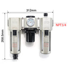 Airtac GAC600: Filter Regulator Lubricator - GAC600C20AST