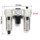 Airtac GAC600: Filter Regulator Lubricator - GAC600C20S