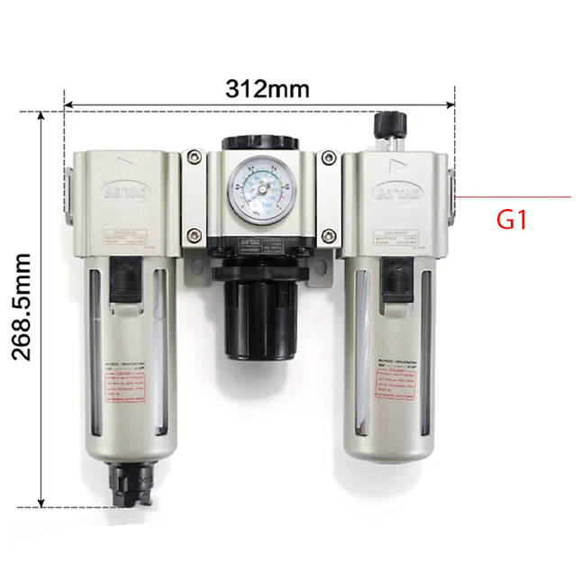 Airtac GAC600: Filter Regulator Lubricator - GAC600C25ASG