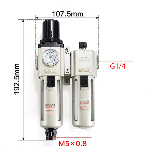Airtac GAFC200: Filter Regulator Lubricator - GAFC20008ASG