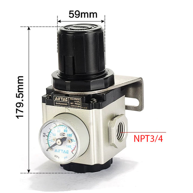 Airtac GAR600: Air Pressure Regulator - GAR60020ST