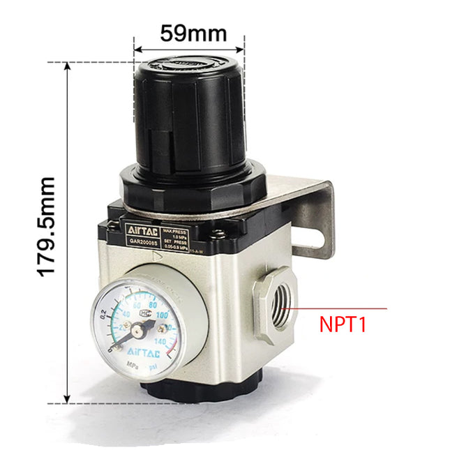 Airtac GAR600: Air Pressure Regulator - GAR60025ST