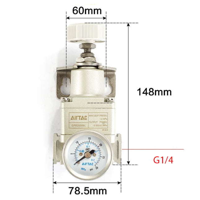 Airtac GPR40008H: Precision Air Regulator  - GPR40008HG