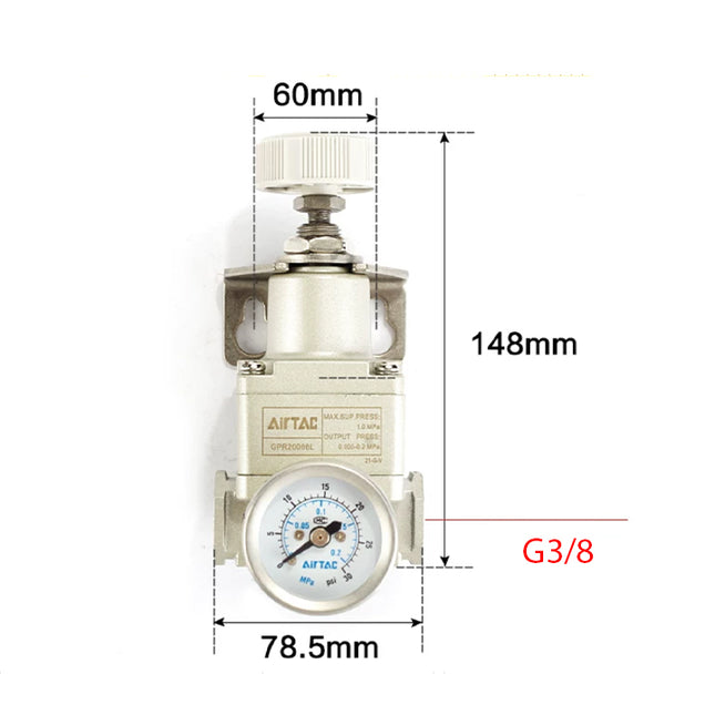 Airtac GPR40010H: Precision Air Regulator  - GPR40010HG