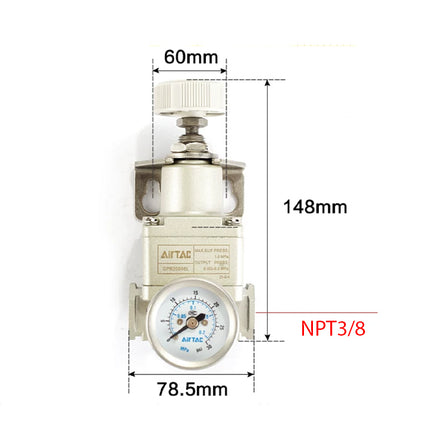 Airtac GPR40010M: Precision Air Regulator  - GPR40010MT
