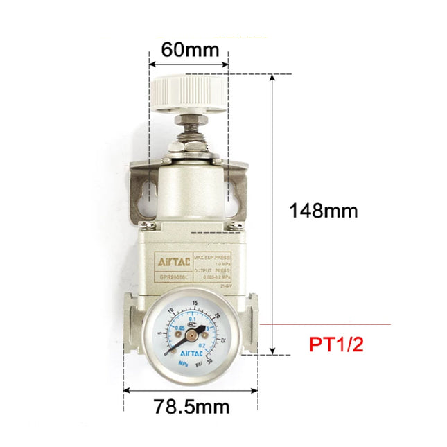 Airtac GPR40015M: Precision Air Regulator  - GPR40015M