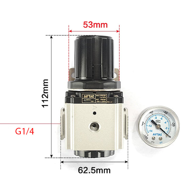 Airtac GVR300-08: Vacuum Pressure Regulator - GVR30008G