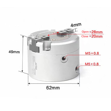 Airtac  HFC series: parallel opening and closing type pneumatic finger  - HFCI40