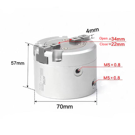 Airtac  HFC series: parallel opening and closing type pneumatic finger  - HFCI50