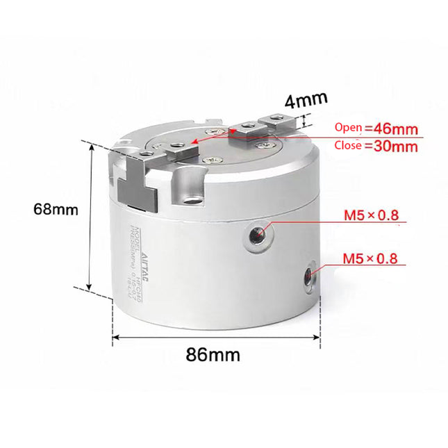 Airtac  HFC series: parallel opening and closing type pneumatic finger  - HFCI63