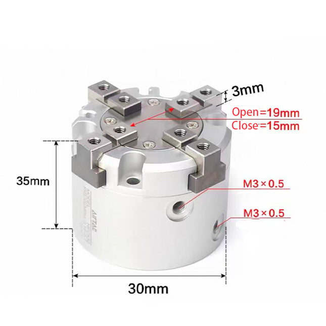 Airtac HFC: Air Gripper(paralle open/close style),Double Acting four grippers- HFCX16
