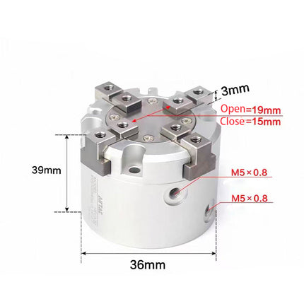 Airtac HFC: Air Gripper(paralle open/close style),Double Acting four grippers- HFCX20