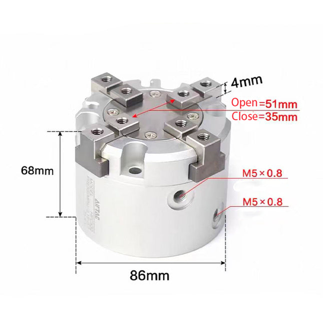 Airtac  HFC series: parallel opening and closing type pneumatic finger  - HFCX63