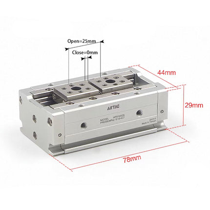 Airtac HFD: Compact air finger(Double acting) - HFD12X25