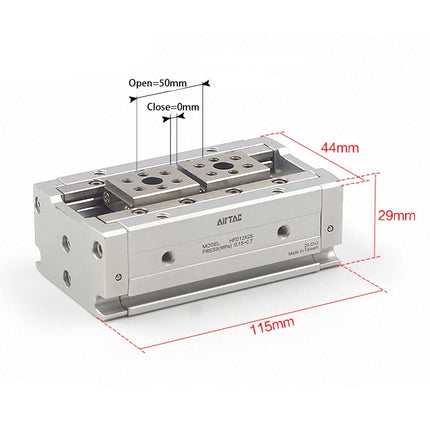 Airtac HFD: Compact air finger(Double acting) - HFD12X50