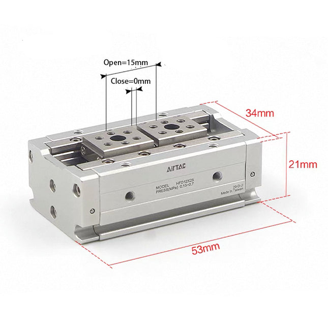 Airtac HFD: Compact air finger(Double acting) - HFD8X15
