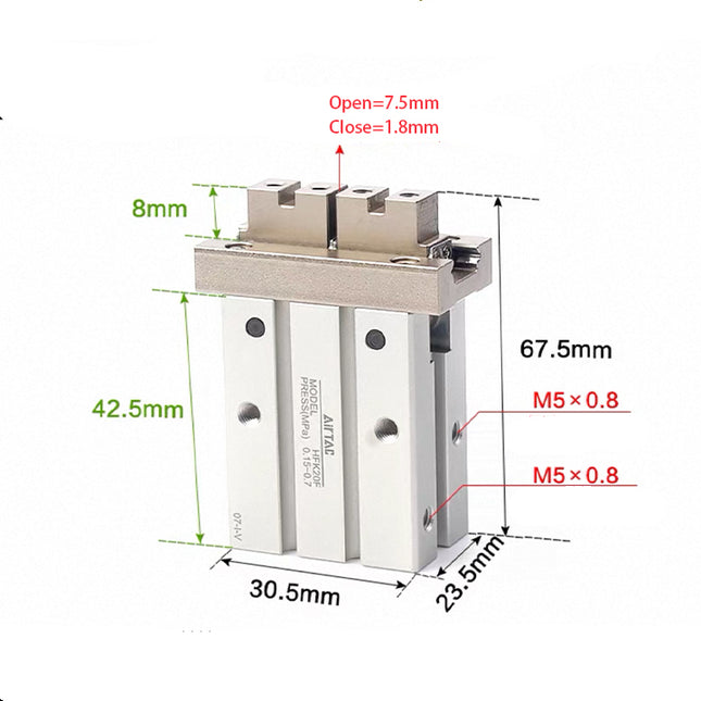 Airtac  HFK Series: Pneumatic Finger  - HFK16F