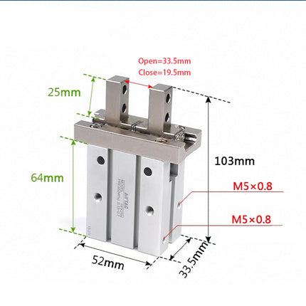 Airtac  HFK Series: Pneumatic Finger  - HFK25N
