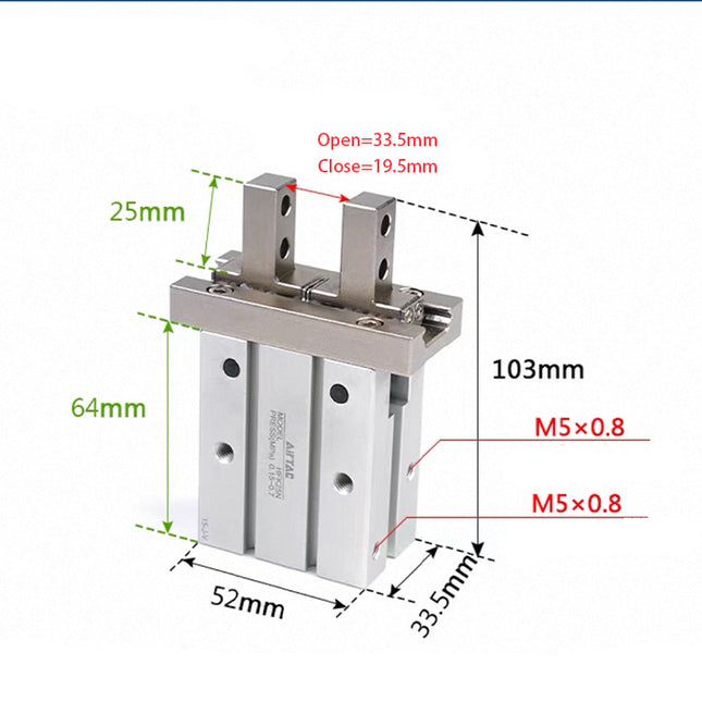 Airtac  HFK Series: Pneumatic Finger  - HFK25N