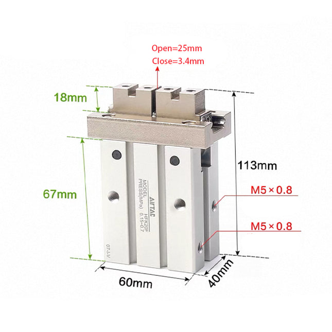 Airtac  HFK Series: Pneumatic Finger  - HFK32F
