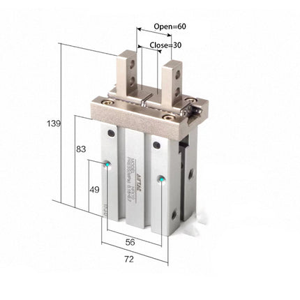 Airtac  HFK Series: Pneumatic Finger  - HFK40