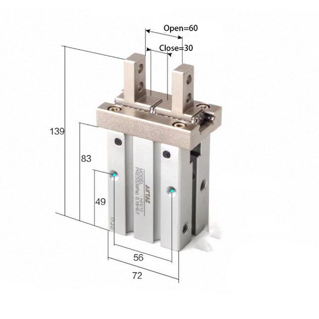Airtac  HFK Series: Pneumatic Finger  - HFK40