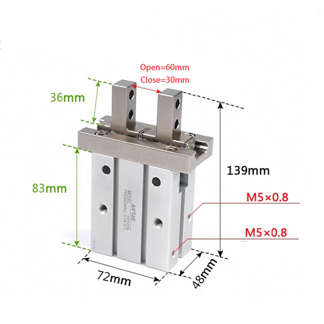 Airtac  HFK Series: Pneumatic Finger  - HFK40B