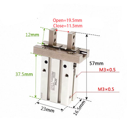 Airtac HFKL: Air finger(Double acting) - HFKL10N