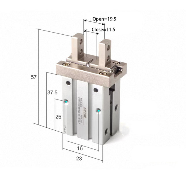 Airtac  HFK Series: Pneumatic Finger  - HFTK10