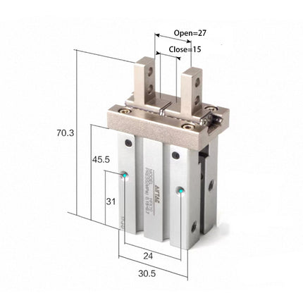 Airtac  HFK Series: Pneumatic Finger  - HFTK16