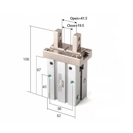 Airtac  HFK Series: Pneumatic Finger  - HFTK25