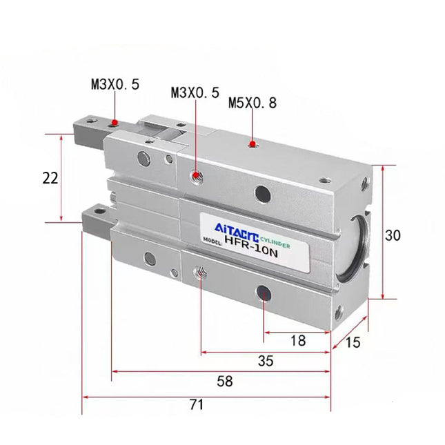 Airtac  HFR series: open and close type pneumatic finger  - HFR10N