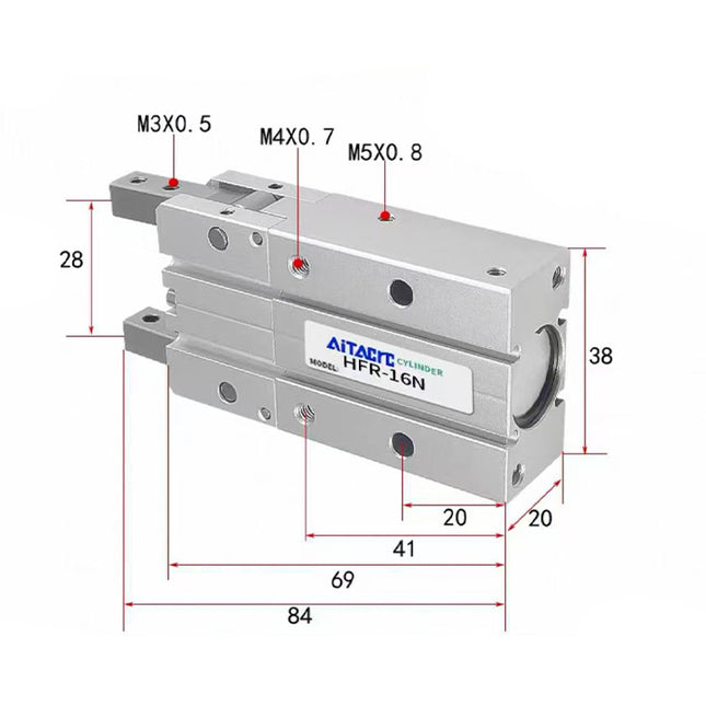 Airtac  HFR series: open and close type pneumatic finger  - HFR16N