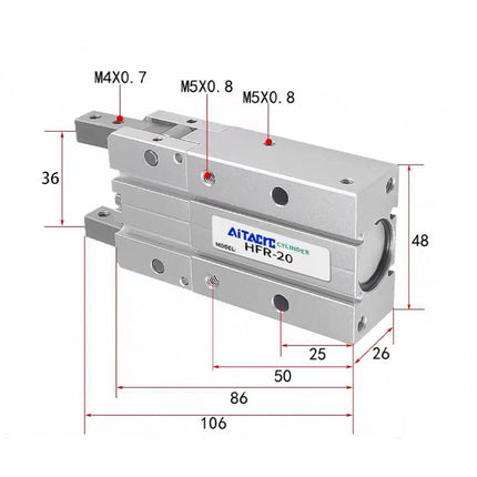 Airtac  HFR series: open and close type pneumatic finger  - HFR20
